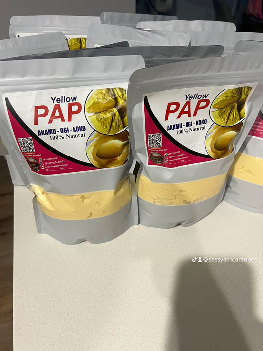 fresh wet yellow pap ( akamu, ogi, koko)