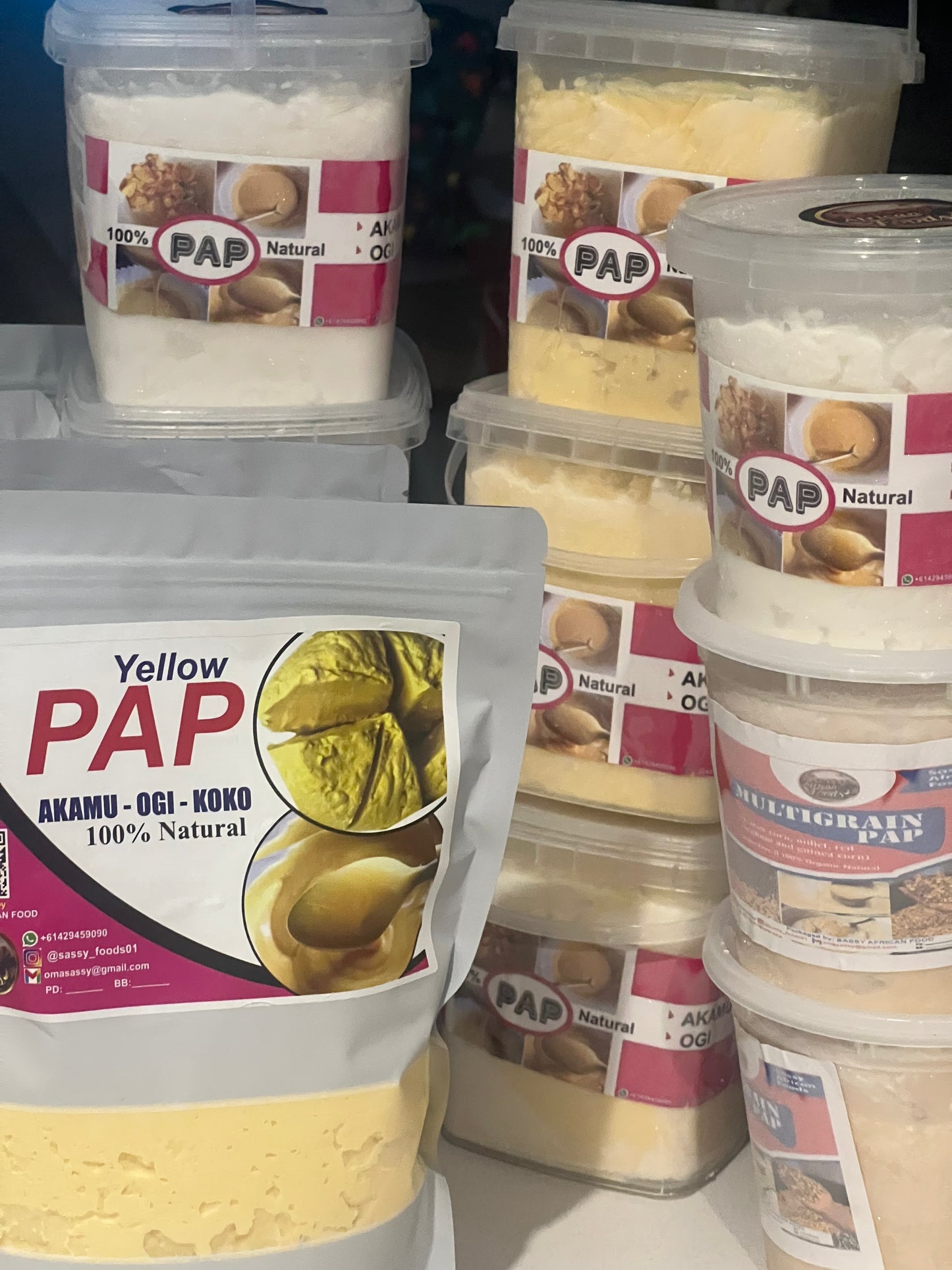 fresh wet yellow pap ( akamu, ogi, koko)